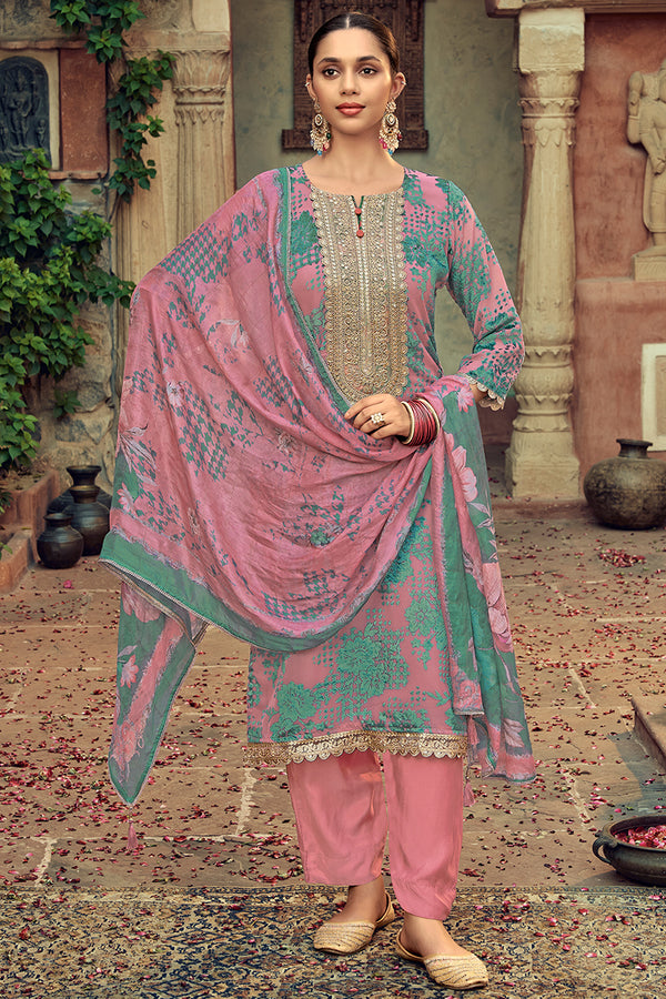 Pure Palachi With Cording Embroidered Salwar Suit