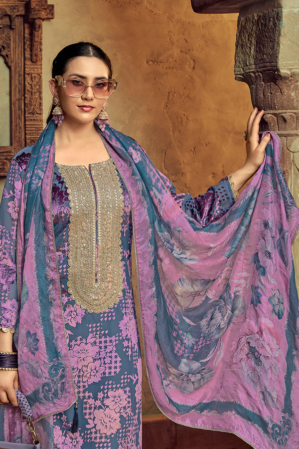 Pure Palachi With Cording Embroidered Salwar Suit