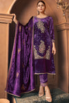 Pure Viscose Velvet Embroidered Salwar Suit
