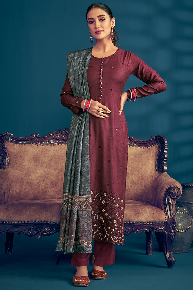 Varnika Pure Viscose Pashmina Salwar Suit Design
