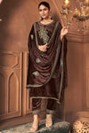 Pure Viscose Velvet Embroidered Salwar Suit