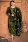 Pure Viscose Velvet Embroidered Salwar Suit