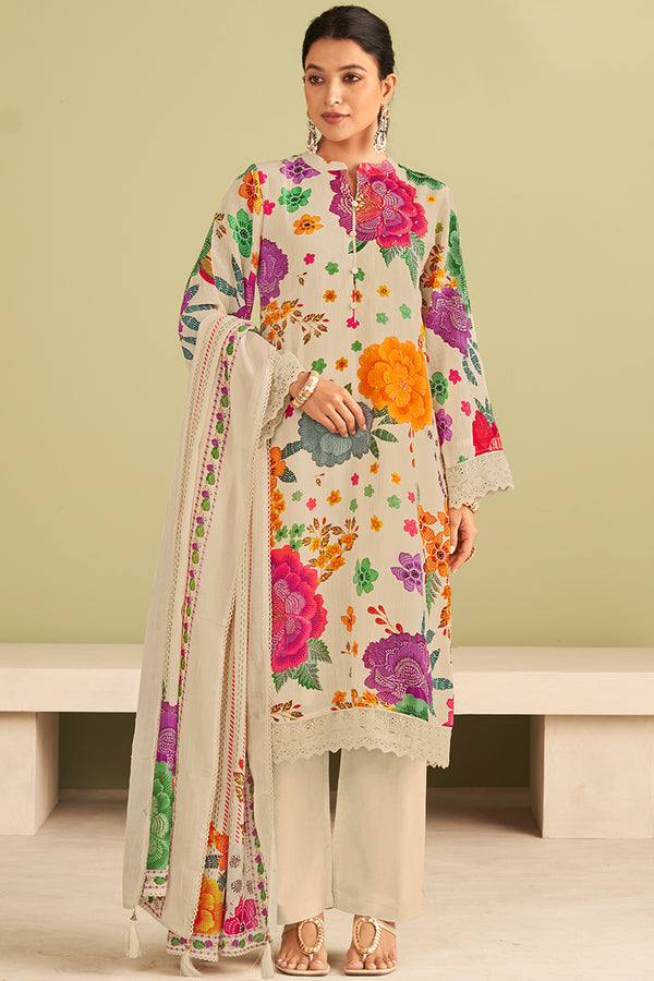 Premium Mul Chanderi Crush Digital Printed Salwar Suit