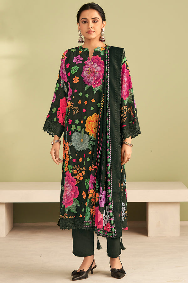Premium Mul Chanderi Crush Digital Printed Salwar Suit
