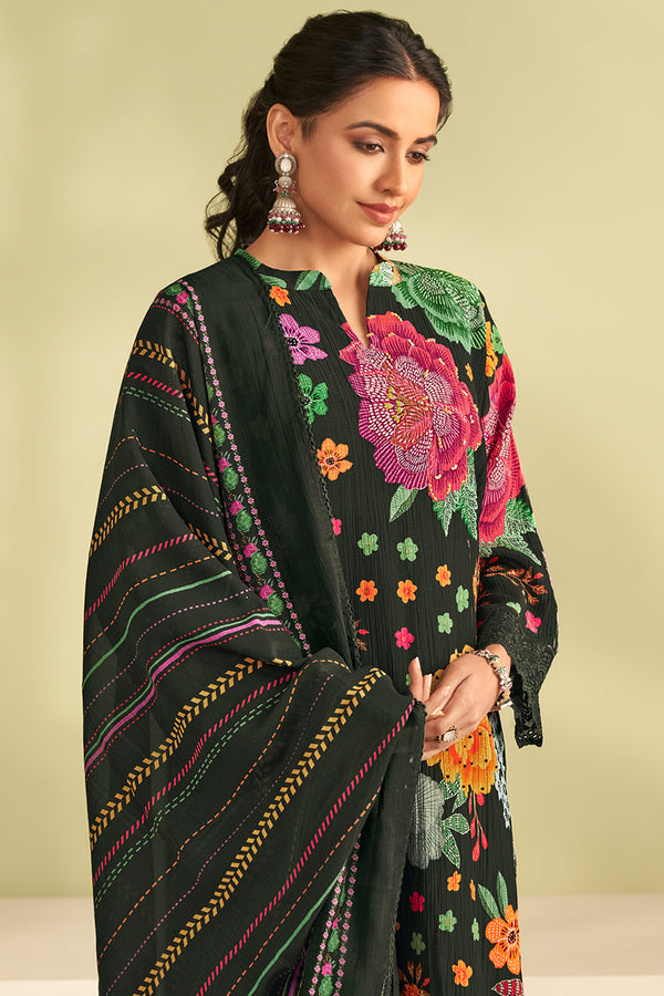 Premium Mul Chanderi Crush Digital Printed Salwar Suit