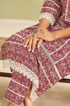 Superior Cotton Block Printed With Laces Salwar Suits
