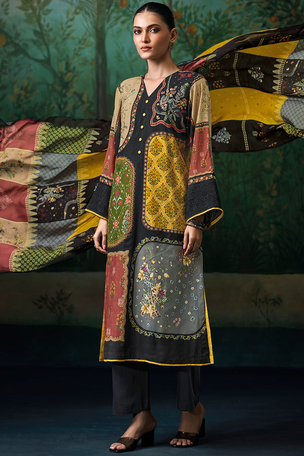 Pure Mul Checks Digital Print With Handwork Salwar Suits