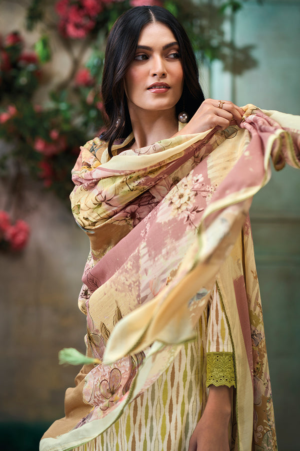 Superior Cotton Digital Print With Pearl Handwork Salwar Suit