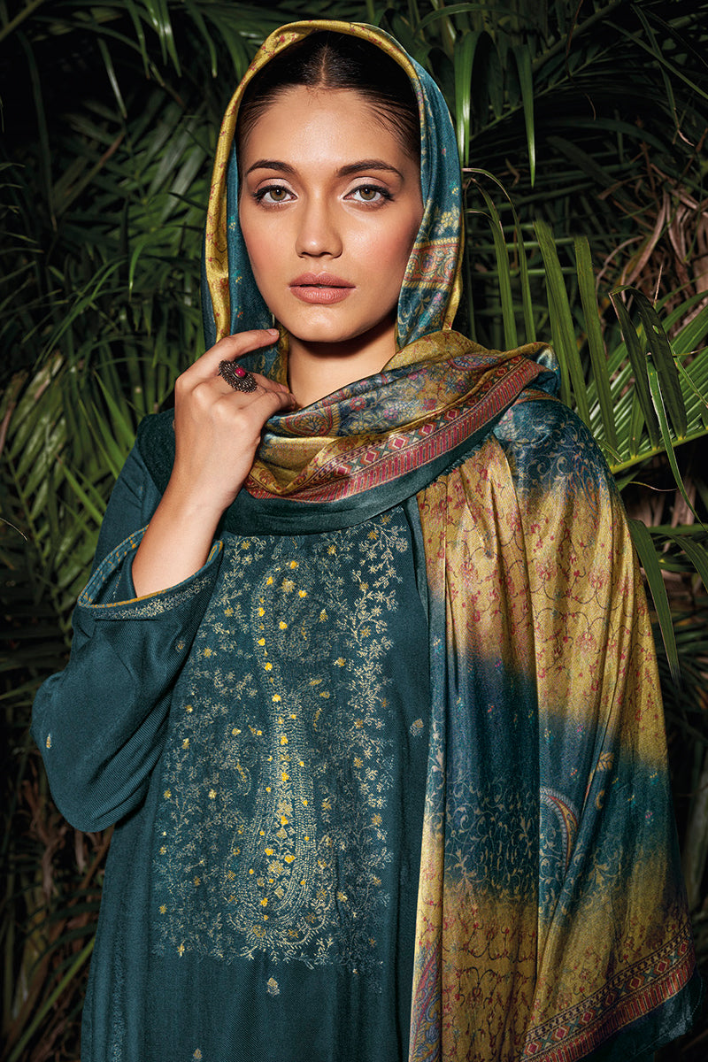 Sarang Pure Meena Woven Pashmina Salwar Suit Design 1057