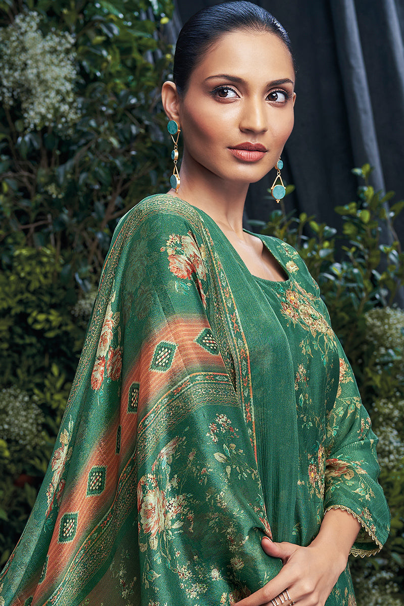 Arisa Pure Bemberg Rose Silk Salwar Suit