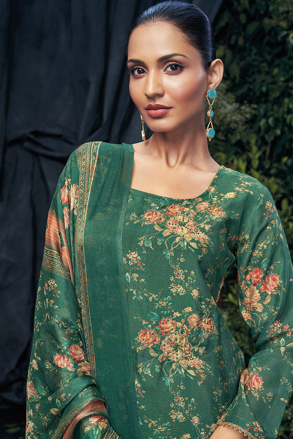 Arisa Pure Bemberg Rose Silk Salwar Suit