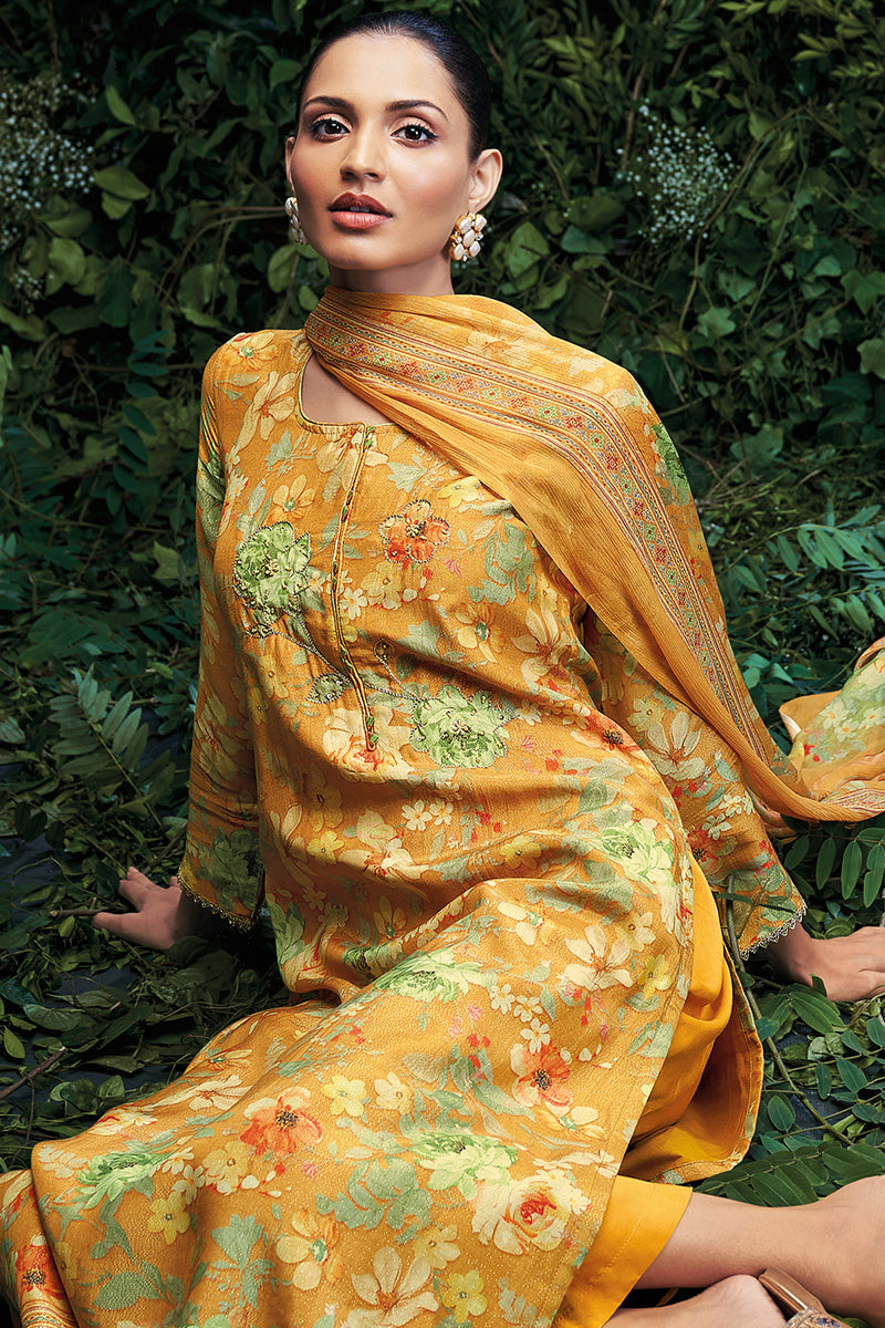 Arisa Pure Bemberg Rose Silk Salwar Suit