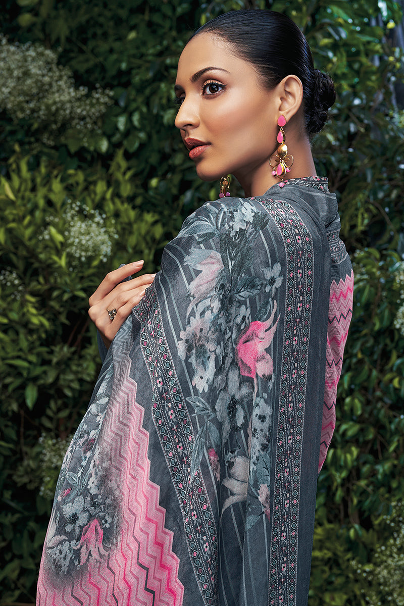Arisa Pure Bemberg Rose Silk Salwar Suit Design 1084
