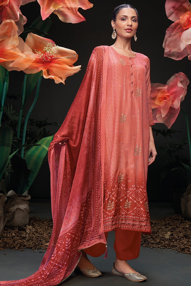 Channel Elegance in a Deep Sapphire Pure Bemberg Salwar Suit