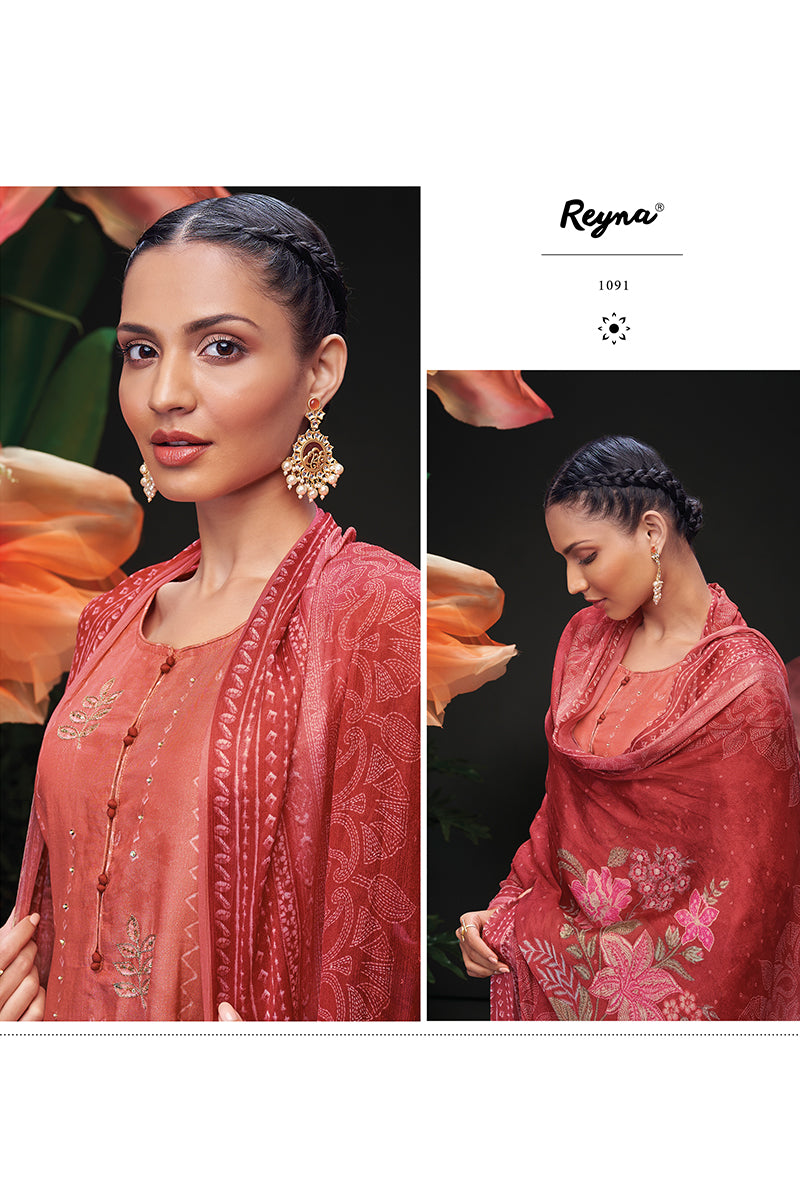 Channel Elegance in a Deep Sapphire Pure Bemberg Salwar Suit