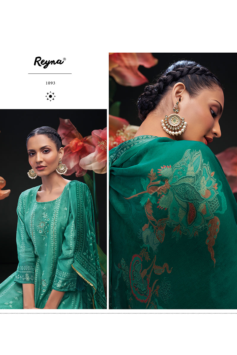Channel Elegance in a Deep Sapphire Pure Bemberg Salwar Suit
