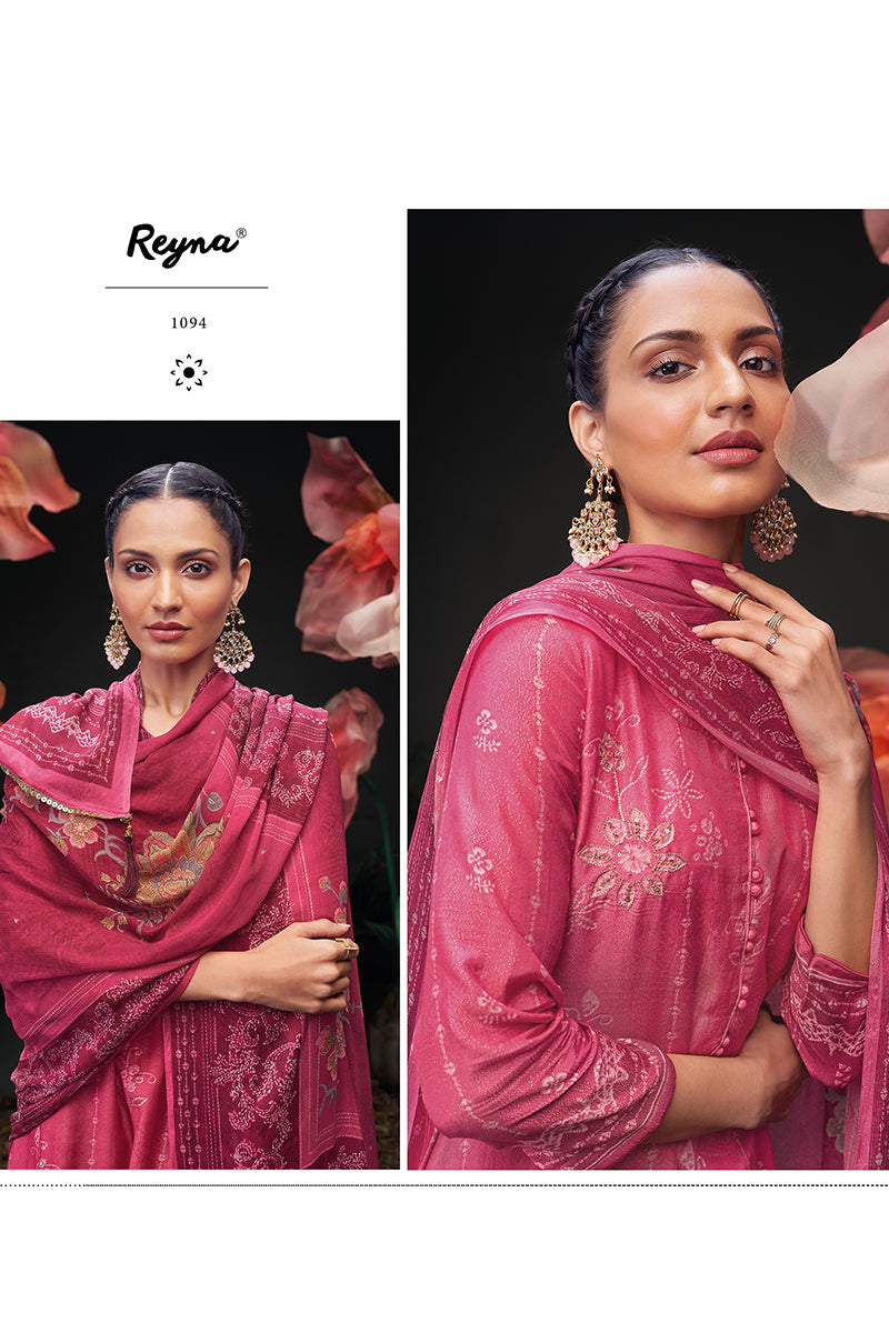 Channel Elegance in a Deep Sapphire Pure Bemberg Salwar Suit