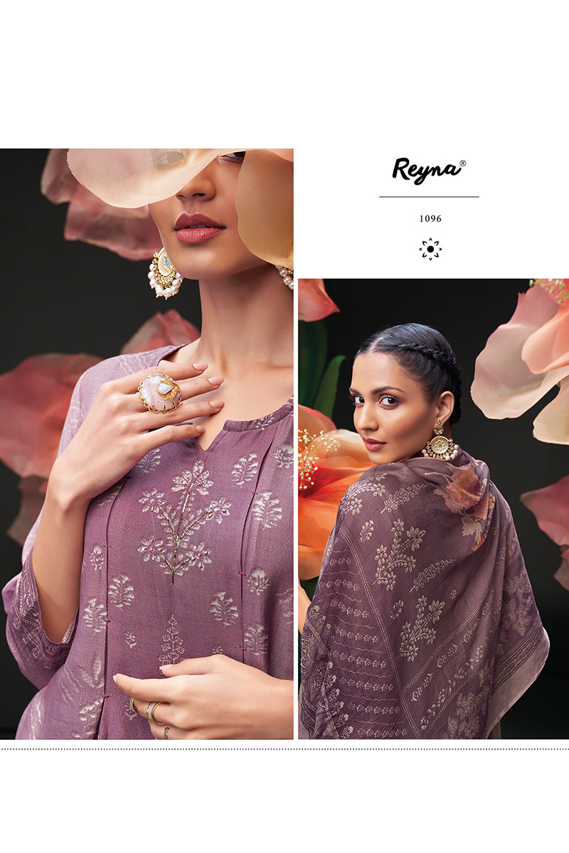 Channel Elegance in a Deep Sapphire Pure Bemberg Salwar Suit