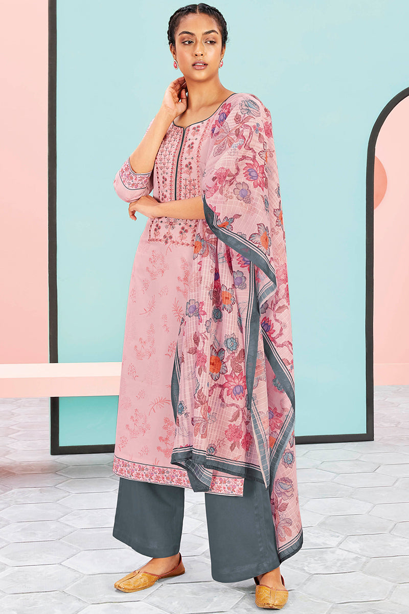 Superior 80's Lawn Cotton Print Embroidered Salwar Suit