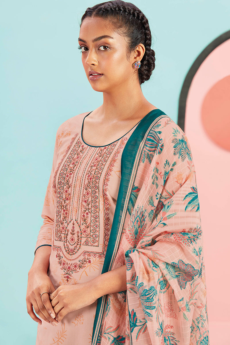 Superior 80's Lawn Cotton Print Embroidered Salwar Suit