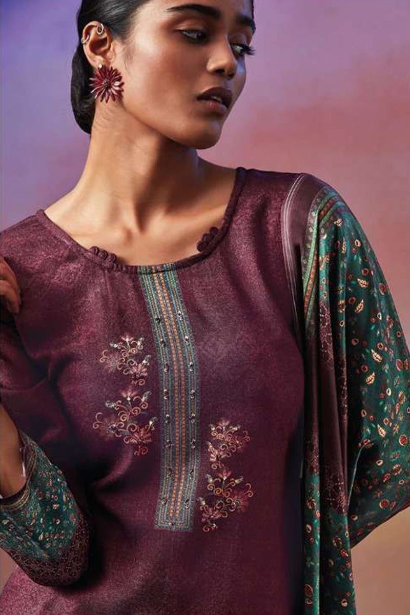 Paro Pure Viscose Pashmina Salwar Suit Design