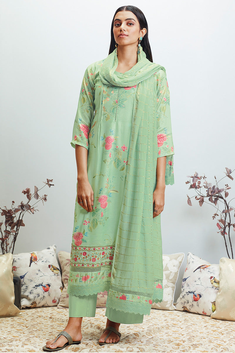 Nura Pure Soft Bemberg Silk Salwar Suit Design