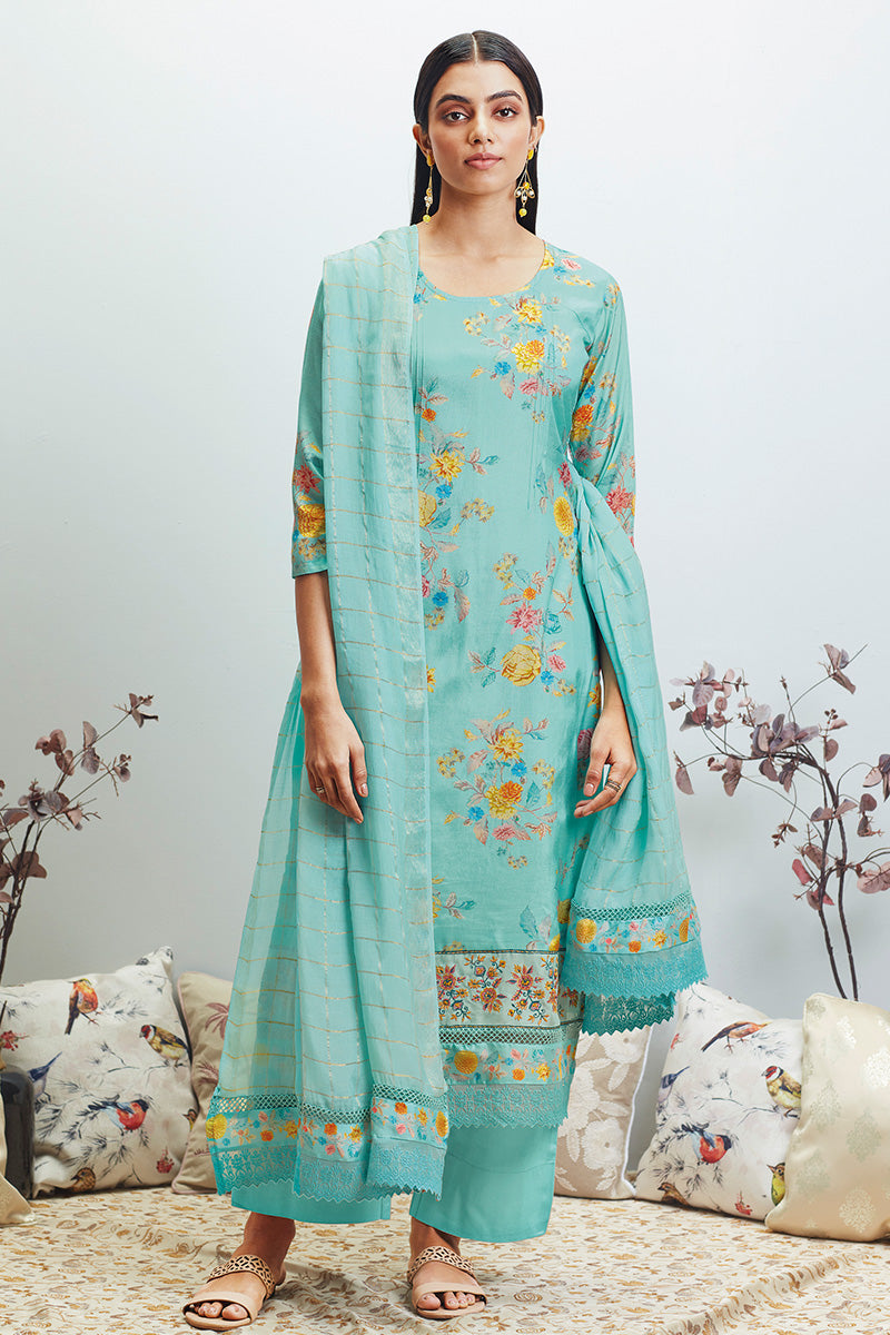 Nura Pure Soft Bemberg Silk Salwar Suit Design 916