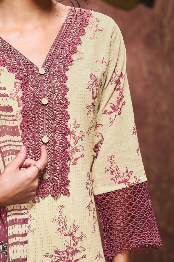 Superior Cotton Block Print With GPO Laces Red Co-Ord Set