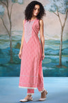 Superior Cotton Block Print Embroidered Pink Co-Ord Set
