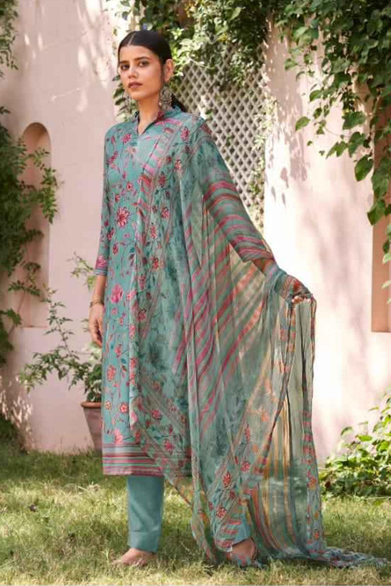 Winter Waves Pashmina Salwar Suit Design