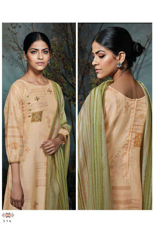 Araa Pure Silk Salwar Suit Design 574