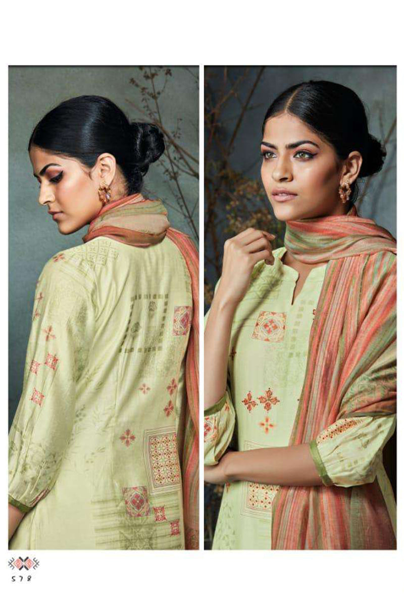 Araa Pure Silk Salwar Suit Design 578