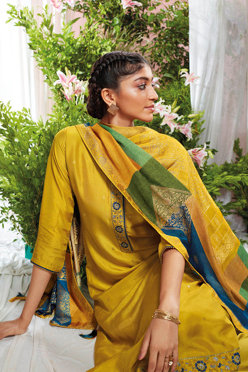 Mashoor Pure Bemberg Russian Silk Salwar Suit Design