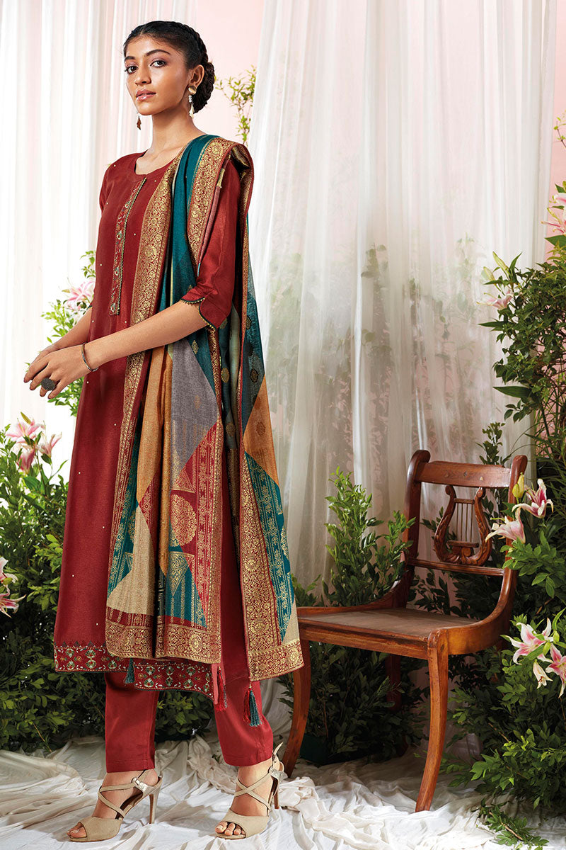 Mashoor Pure Bemberg Russian Silk Salwar Suit Design