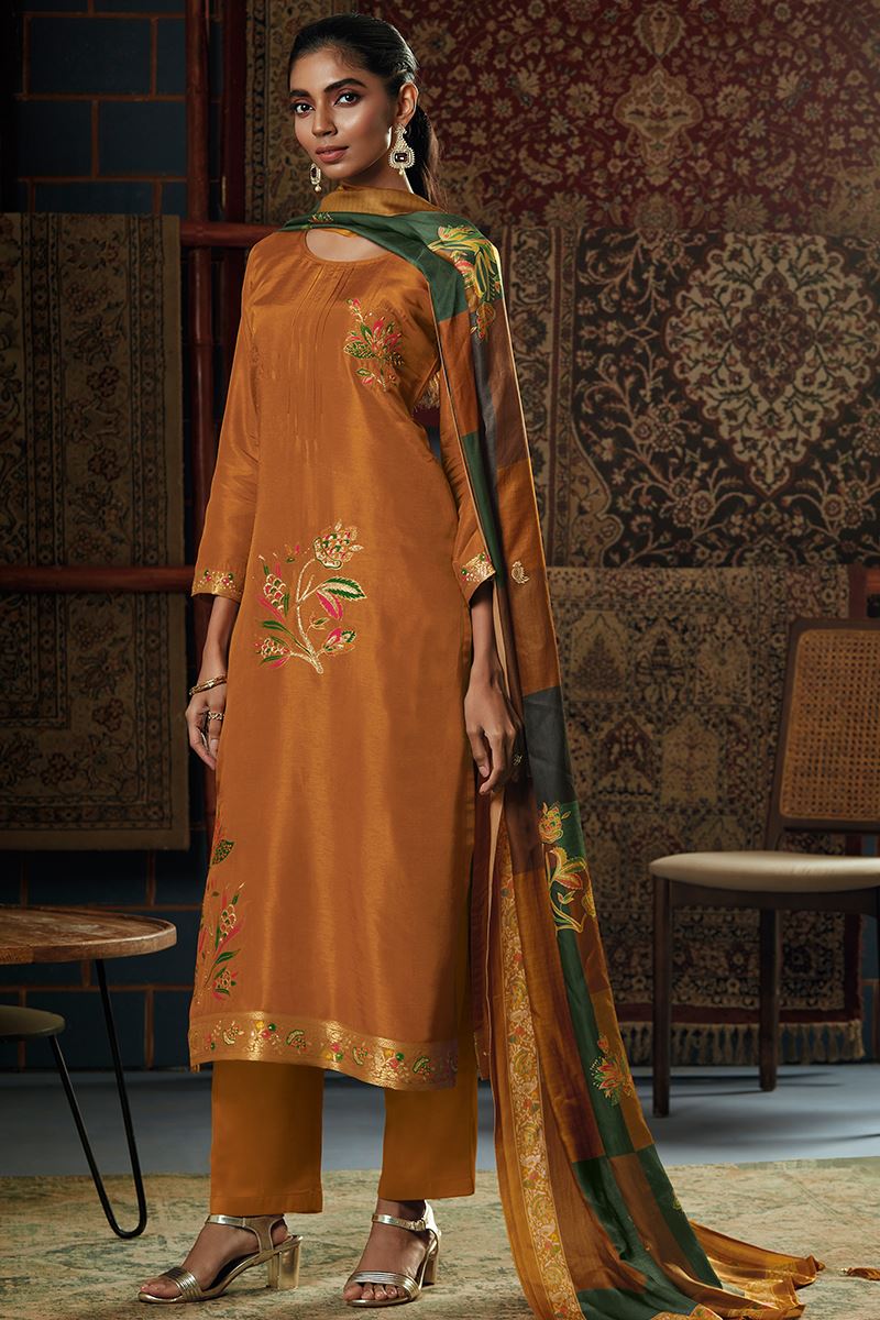 Sara Bemberg Silk Salwar Suit Design 864