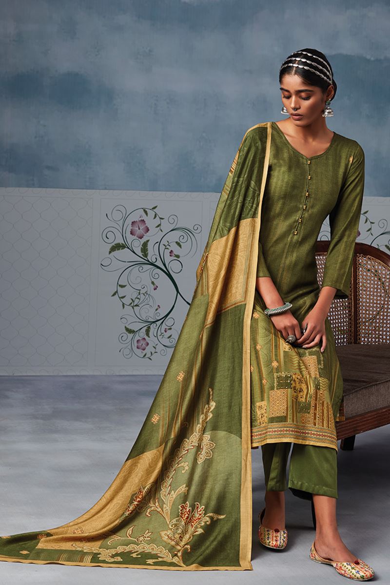 Shahin Pure Viscose Pashmina Salwar Suit Design 874