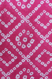 Pink Viscose Chinon Bandhani Box Digital Printed Fabric