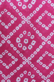 Pink Viscose Chinon Bandhani Box Digital Printed Fabric