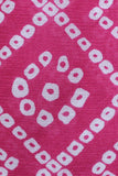 Pink Viscose Chinon Bandhani Box Digital Printed Fabric