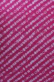 Pink Viscose Chinon Bandhani Stripes Digital Printed Fabric