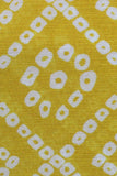 Yellow Viscose Chinon Bandhani Box Digital Printed Fabric