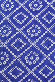 Blue Viscose Chinon Bandhani Box Digital Printed Fabric