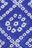 Blue Viscose Chinon Bandhani Box Digital Printed Fabric