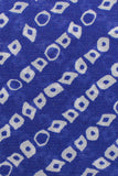 Blue Viscose Chinon Bandhani Stripes Digital Printed Fabric