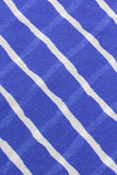 Blue Viscose Chinon Stripes Digital Printed Fabric