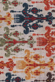 Abstract Print Multicolor Digital Printed Cotton Slub Fabric