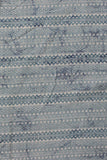 Blue Abstract Zigzag Stripes Digital Printed Cotton Slub Fabric