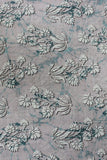 Brownish Grey Flowers Digital Printed Cotton Slub Fabric