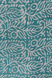 Green Paisley Hand Block Printed Jute Fabric